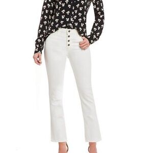 NWT Sanctuary Connector Kick Crop White Jeans Size 25
